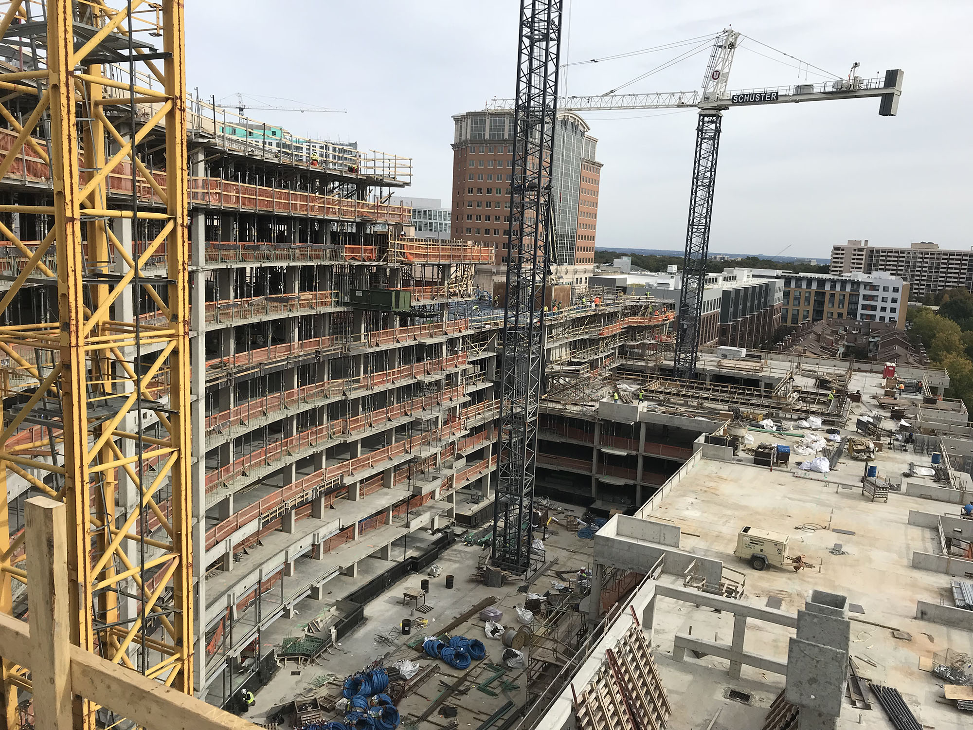 East View of Construction site – 2nd Floor Courtyard below